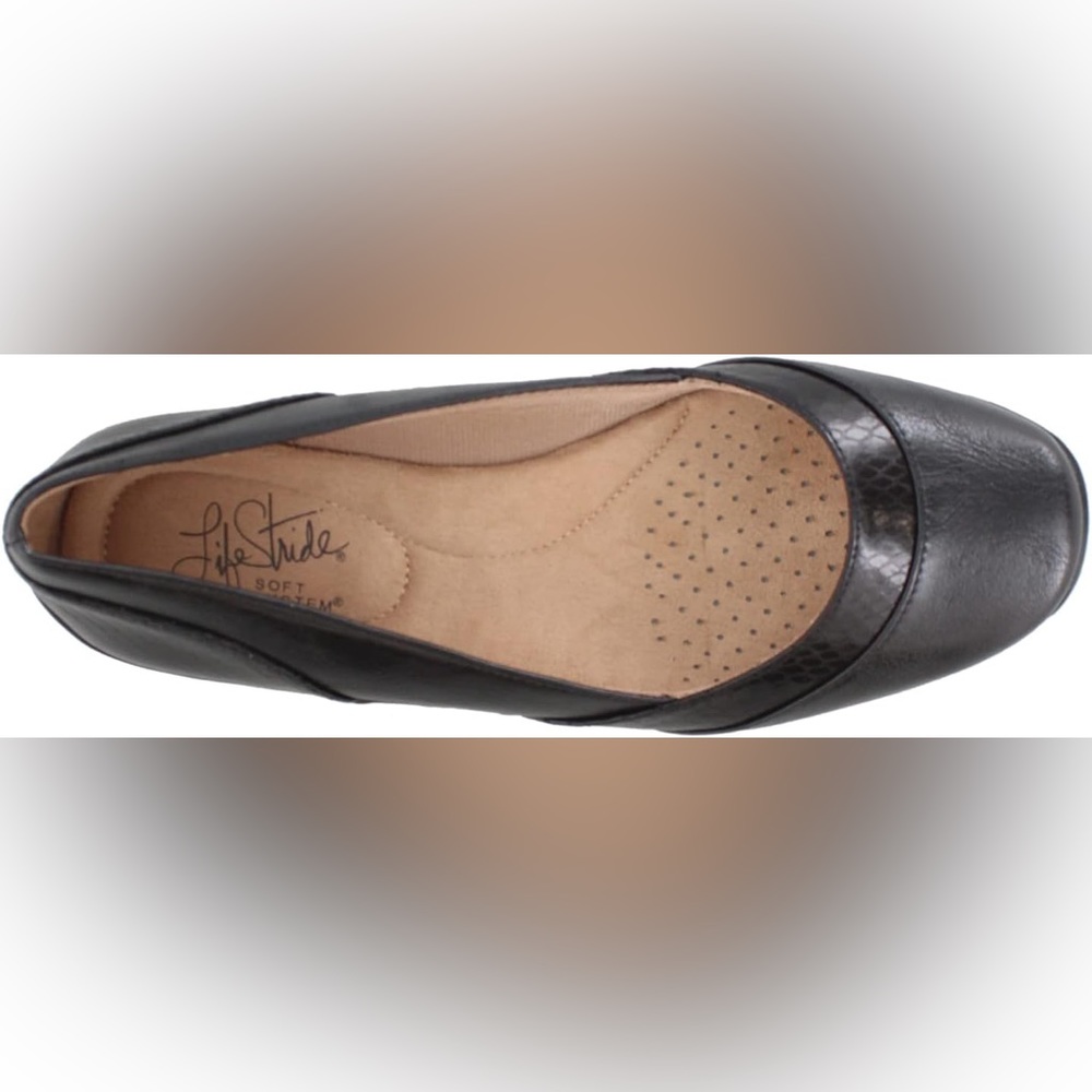 LifeStride Deja Vu Black Flats